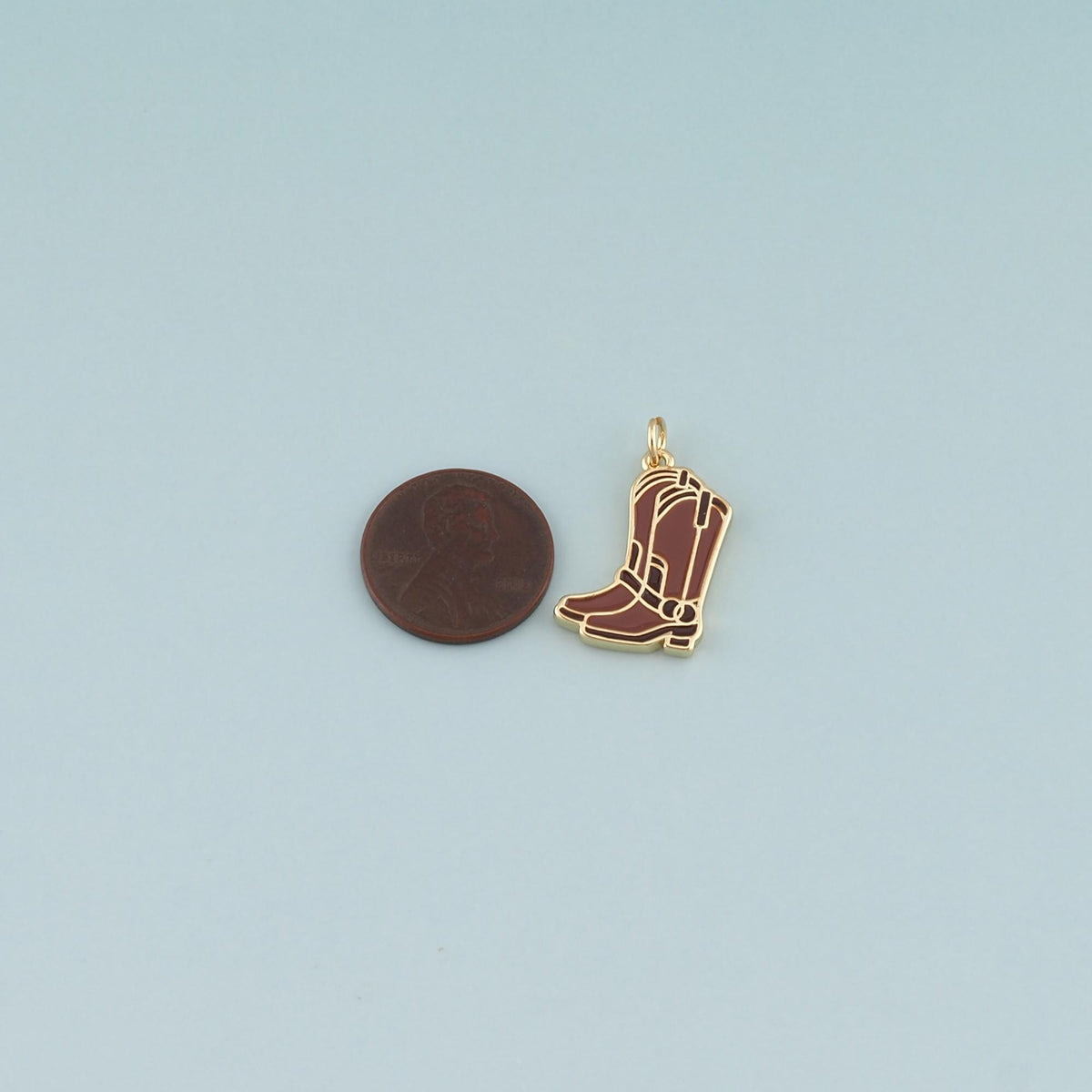 Gold Boots Charms,18K Gold Filled Boots Pendant,Enamel Cowboy Boots Charm Bracelet Necklace for DIY Jewelry Making Supply