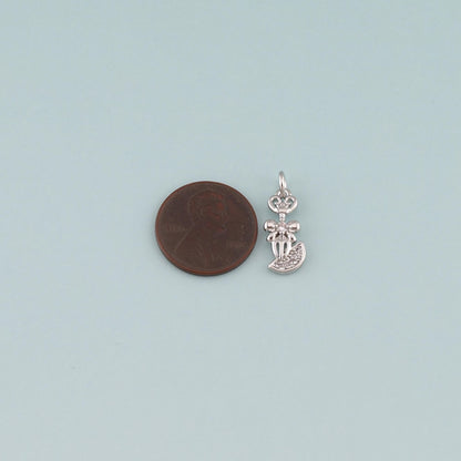 18K Gold Filled Hand CZ Charm Pendant for Jewelry Making