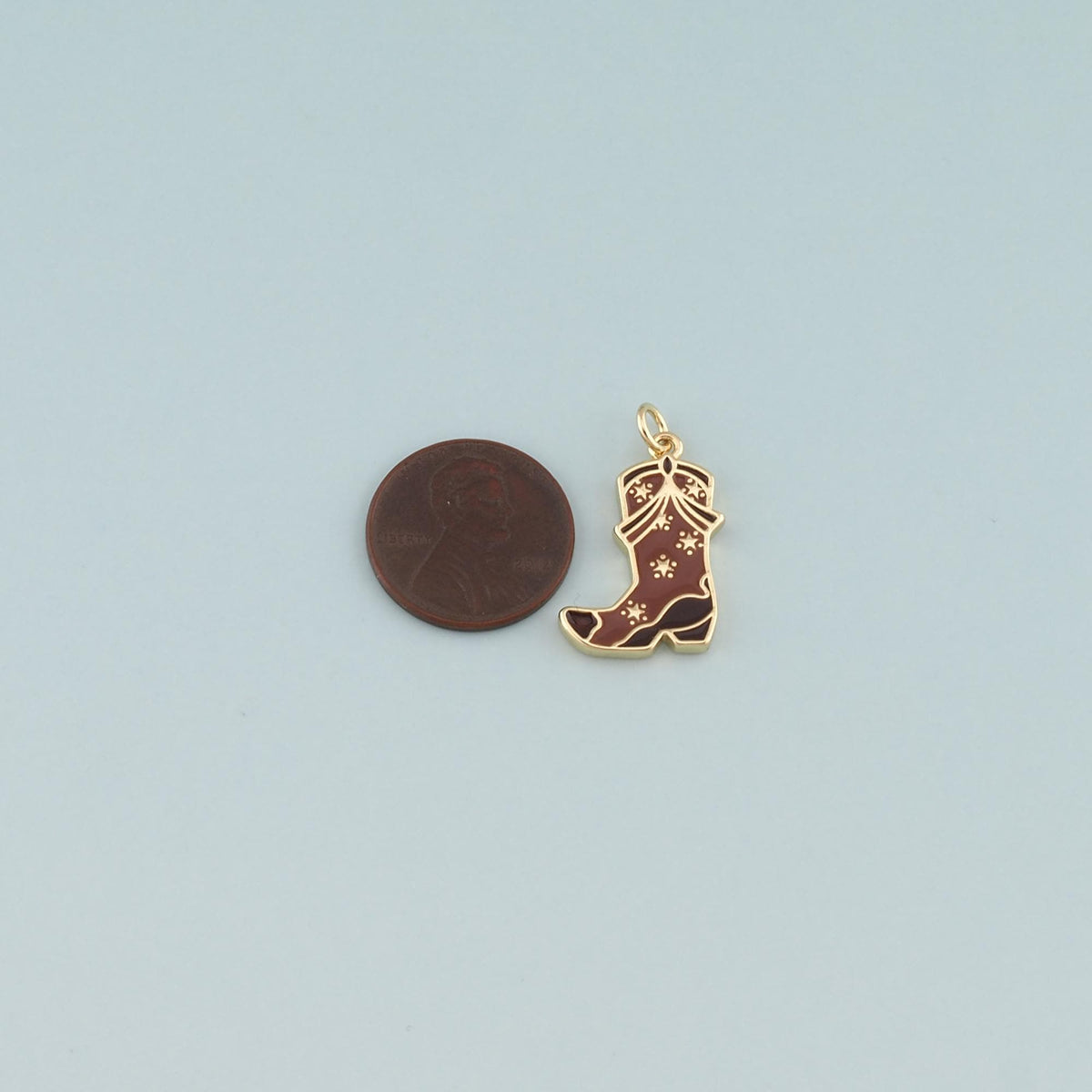 Gold Boots Charms,18K Gold Filled Boots Pendant,Enamel Cowboy Boots Charm Bracelet Necklace for DIY Jewelry Making Supply