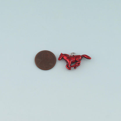 18K Gold Filled Horse Enamel Charm Pendant for Jewelry Making