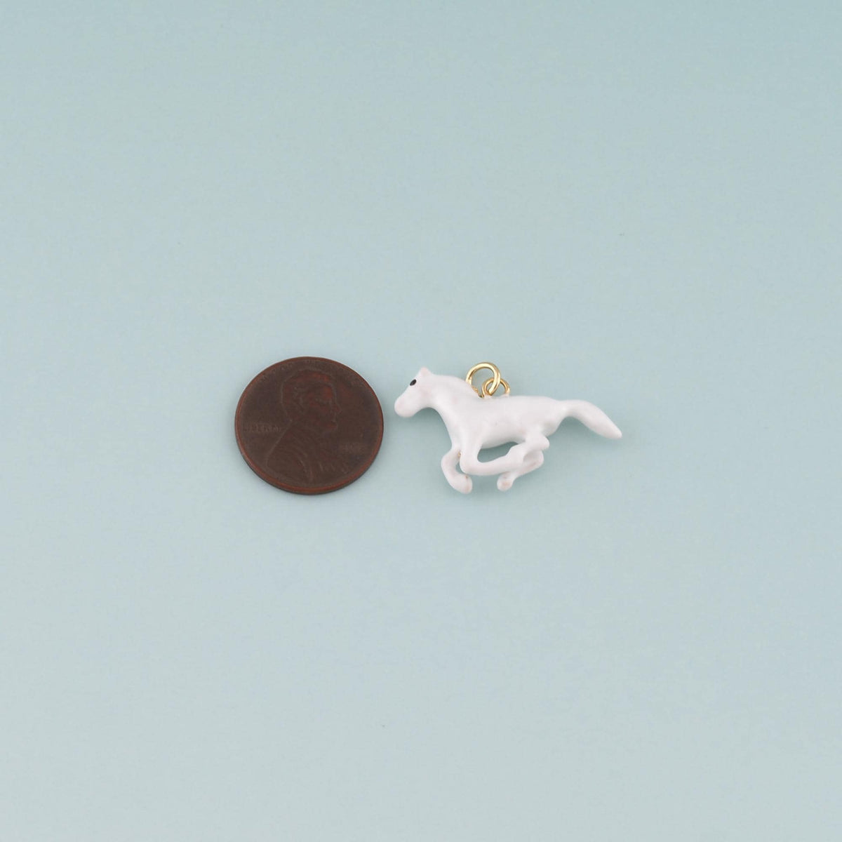18K Gold Filled Horse Enamel Charm Pendant for Jewelry Making
