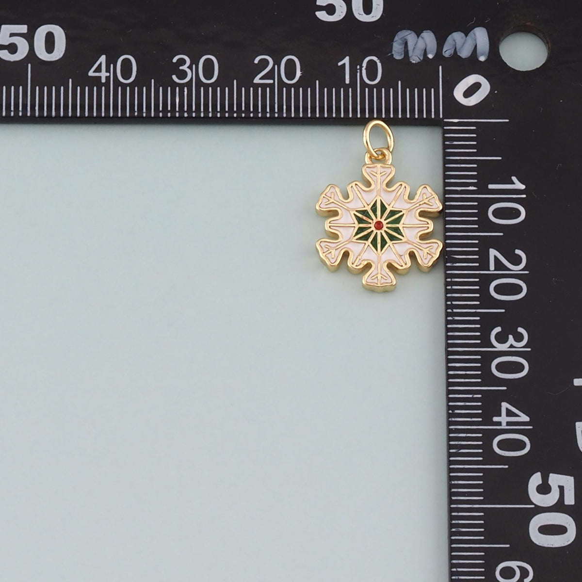 Gold Christmas Charms,18K Gold Filled Enamel Christmas Pendant Charm Bracelet Necklace for DIY Jewelry Making Supply