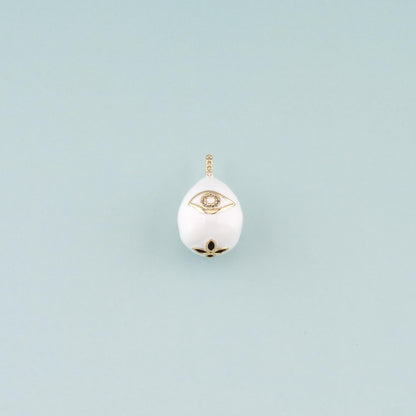 Gold Evil Eye Charms,18K Gold Filled Evil Eye Pendant,Enamel Eye Charm Bracelet Necklace for DIY Jewelry Making Supply