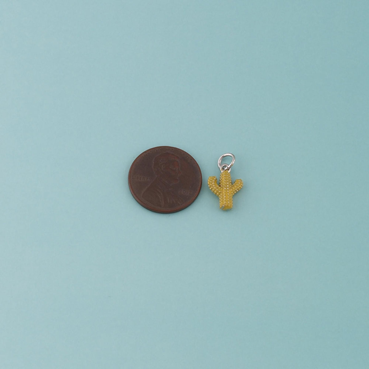 Gold Cactus Charms,18K Gold Filled Cactus Pendant,Enamel Desert Charm Bracelet Necklace for DIY Jewelry Making Supply