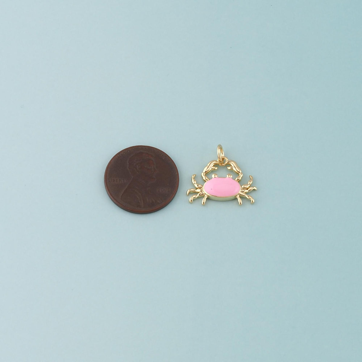 18K Gold Filled Hand Enamel Charm Pendant for Jewelry Making