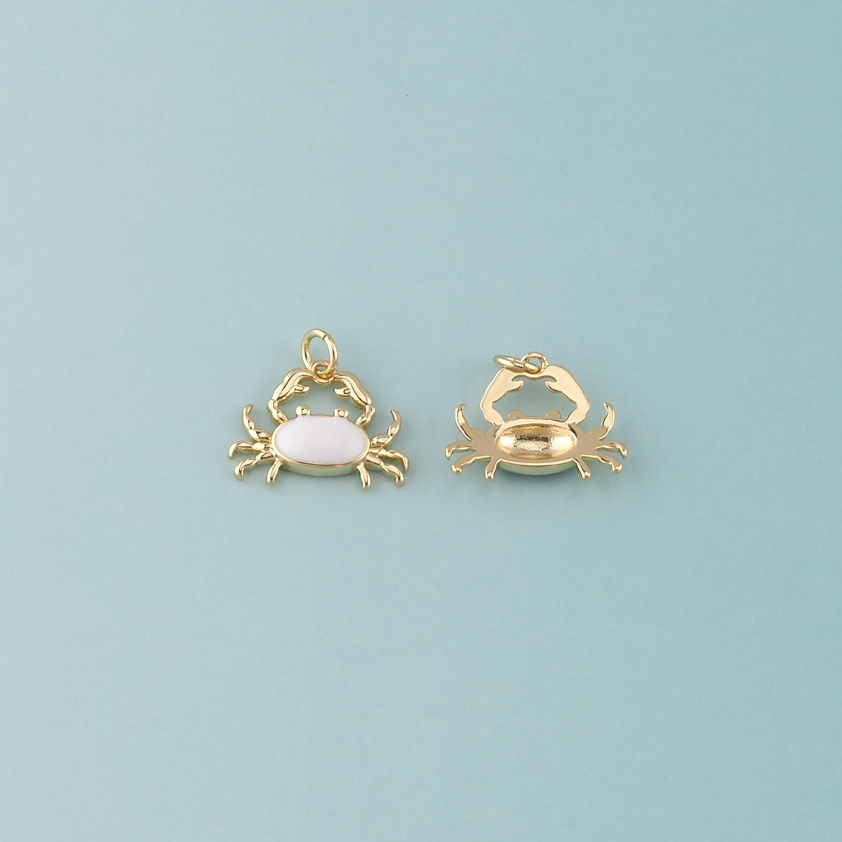 18K Gold Filled Hand Enamel Charm Pendant for Jewelry Making
