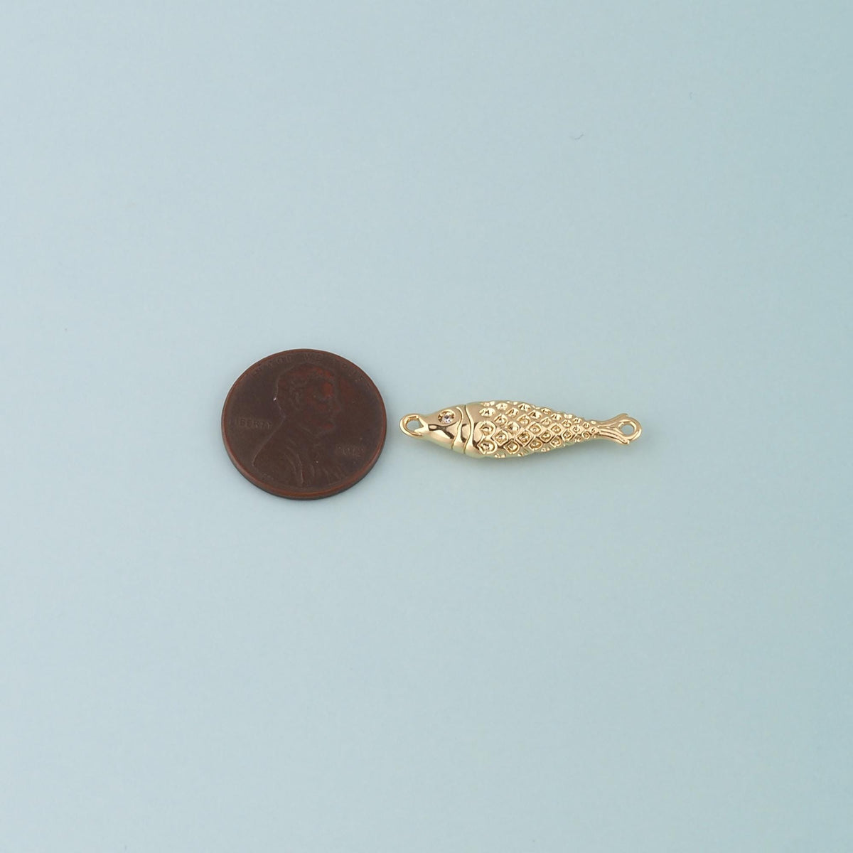 18K Gold Filled Fish Connector for Jewelry Making