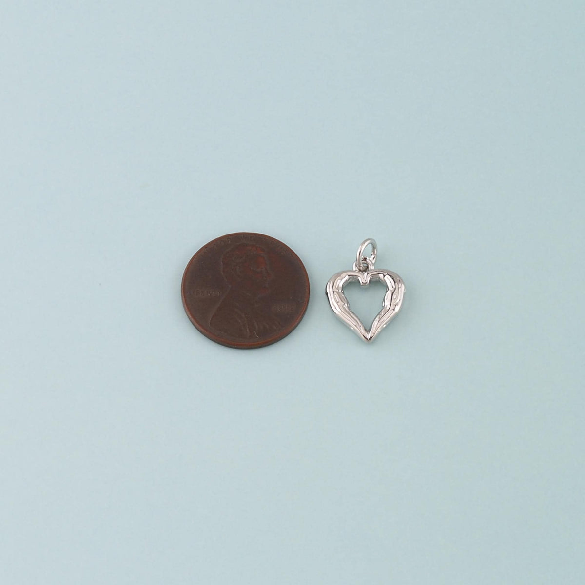 18K Gold Filled Heart Charm Pendant for Jewelry Making