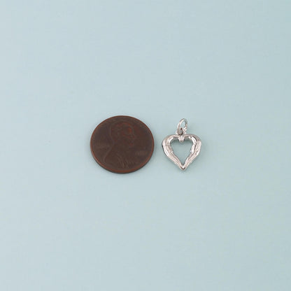 18K Gold Filled Heart Charm Pendant for Jewelry Making