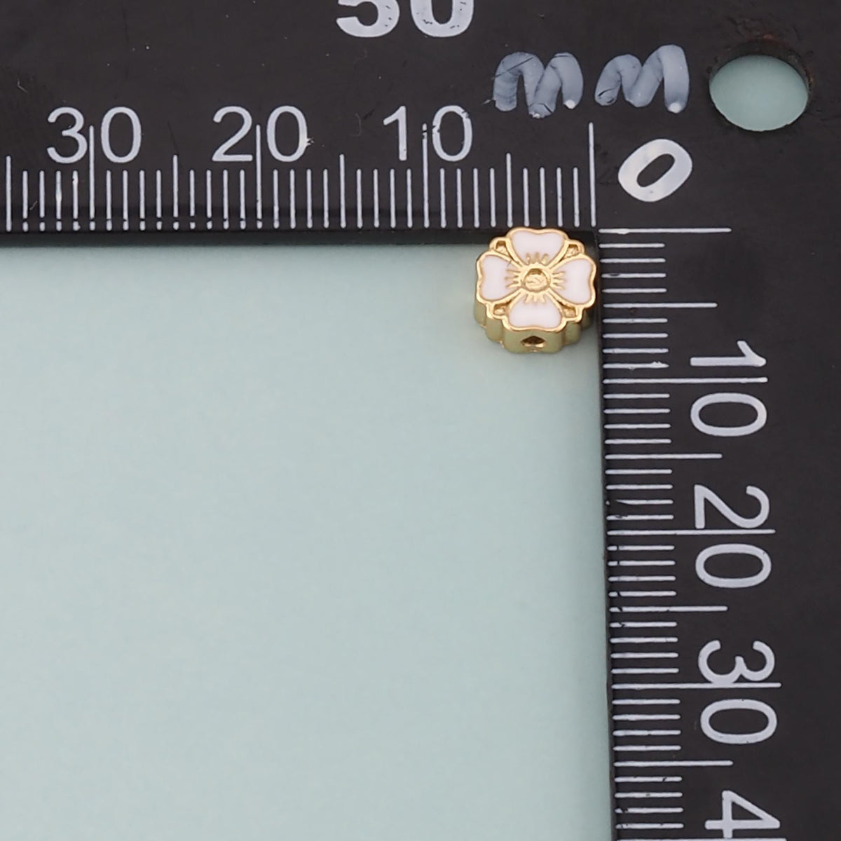 18K Gold Filled Flower Enamel Charm Pendant for Jewelry Making