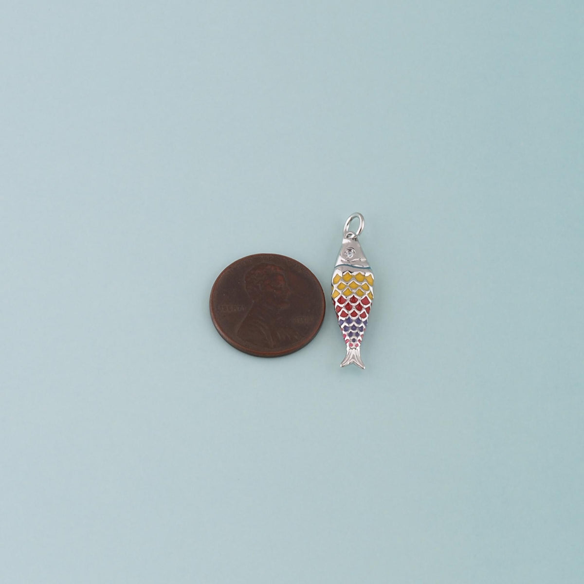 18K Gold Filled Fish Enamel Charm Pendant for Jewelry Making