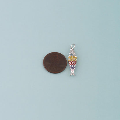 18K Gold Filled Fish Enamel Charm Pendant for Jewelry Making