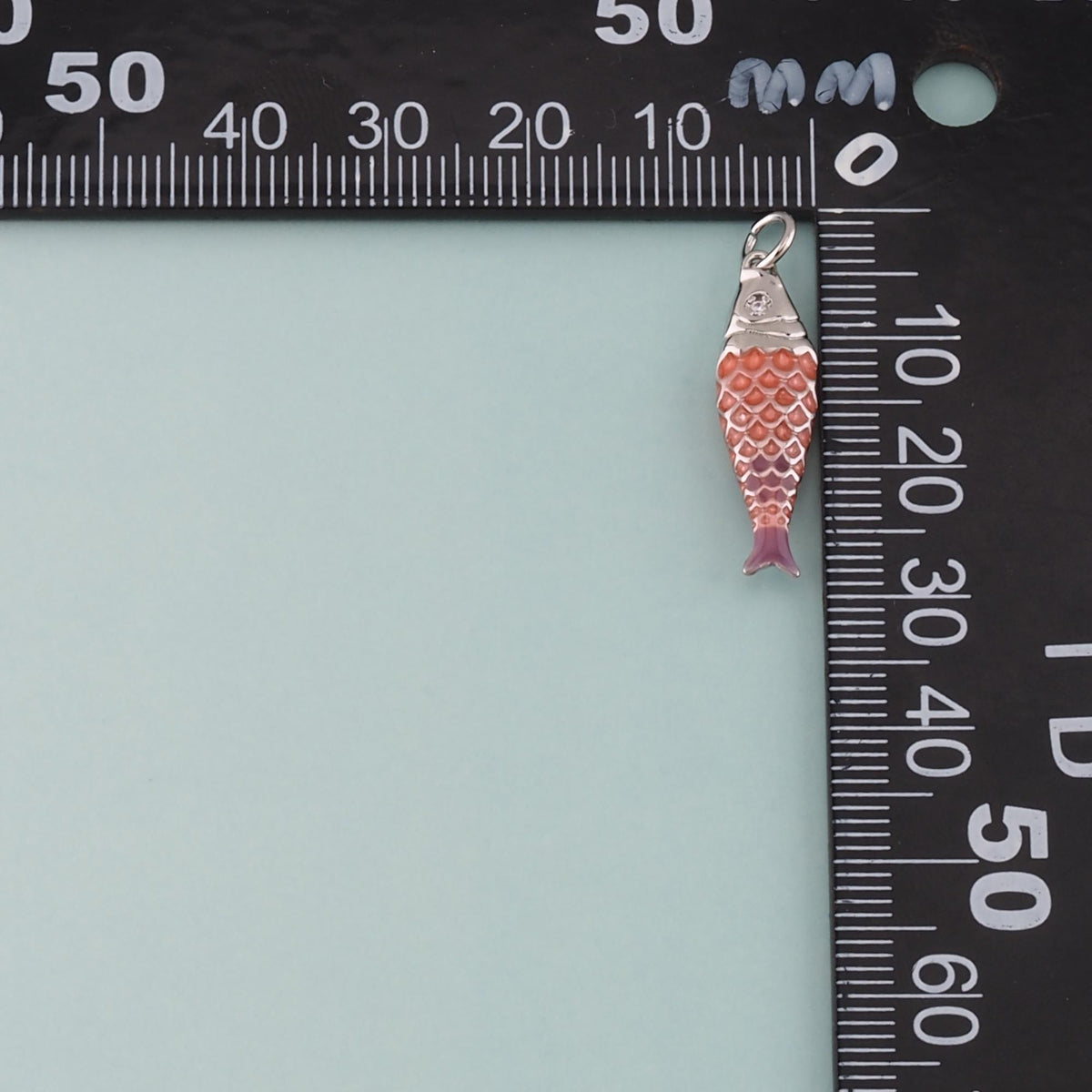 18K Gold Filled Fish Enamel Charm Pendant for Jewelry Making