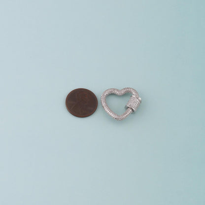 18K Gold Filled Heart Carabiner Clasp,Buckle Clasp,Carabiner Screw Clasp,Turnbuckle for DIY Jewelry