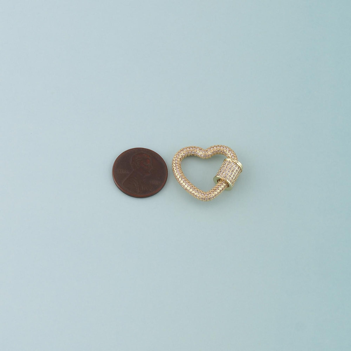 18K Gold Filled Heart Carabiner Clasp,Buckle Clasp,Carabiner Screw Clasp,Turnbuckle for DIY Jewelry
