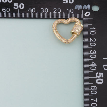 18K Gold Filled Heart Carabiner Clasp,Buckle Clasp,Carabiner Screw Clasp,Turnbuckle for DIY Jewelry