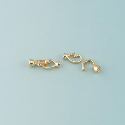 18K Gold Filled Heart Charm Pendant for Jewelry Making