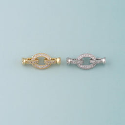 18K Gold Filled Oval Clasp,Carabiner Lock Connector,Spring Push Gate for DIY Jewelry Finding Necklace Bracelet