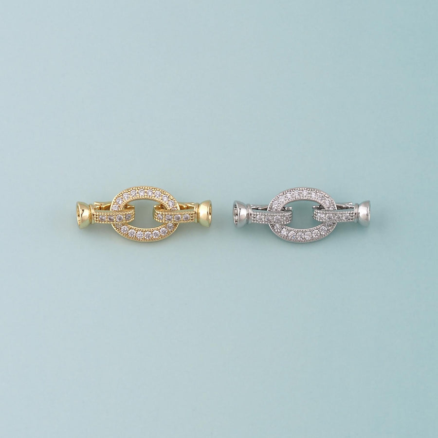 18K Gold Filled Oval Clasp,Carabiner Lock Connector,Spring Push Gate for DIY Jewelry Finding Necklace Bracelet
