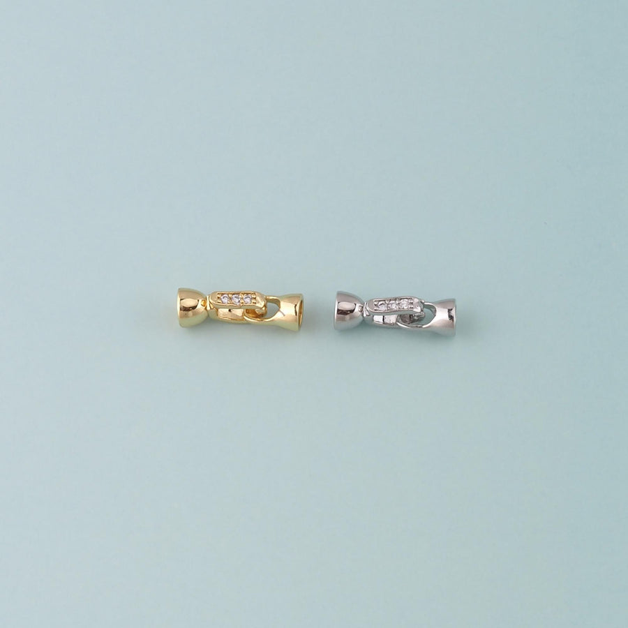 18k Gold Filled Interlocking Clasp,Connector End Cap Clasp for DIY Jewelry Finding Necklace Bracelet