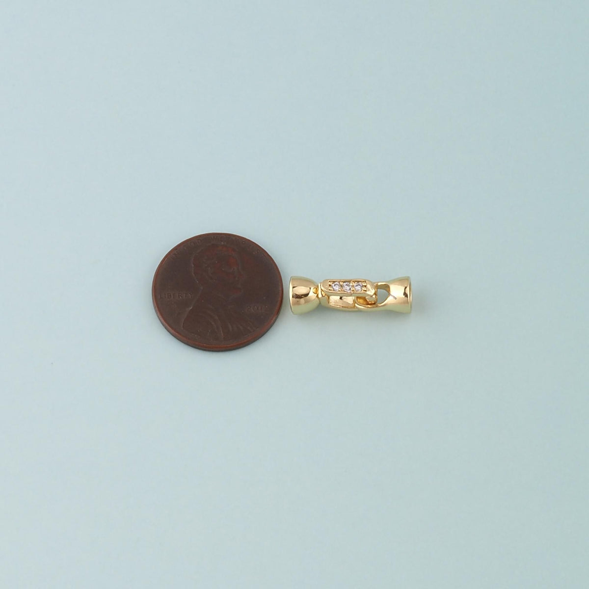 18k Gold Filled Interlocking Clasp,Connector End Cap Clasp for DIY Jewelry Finding Necklace Bracelet