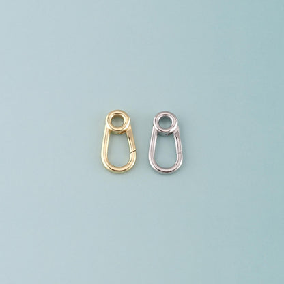 18K Gold Filled Oval Carabiner Clasp,Carabiner Lock Connector,Spring Push Gate for DIY Jewelry Finding Necklace Bracelet