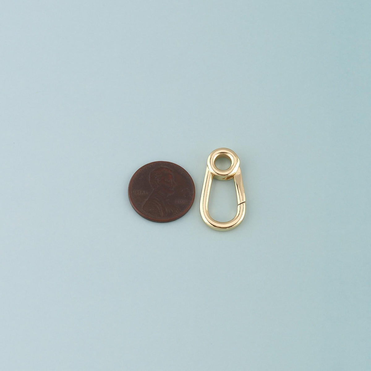 18K Gold Filled Oval Carabiner Clasp,Carabiner Lock Connector,Spring Push Gate for DIY Jewelry Finding Necklace Bracelet