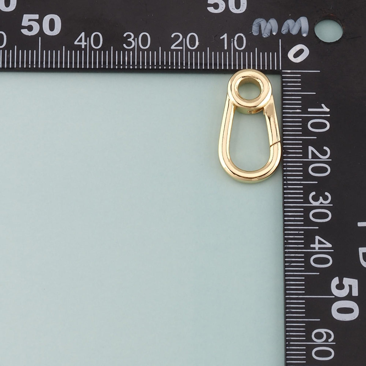 18K Gold Filled Oval Carabiner Clasp,Carabiner Lock Connector,Spring Push Gate for DIY Jewelry Finding Necklace Bracelet