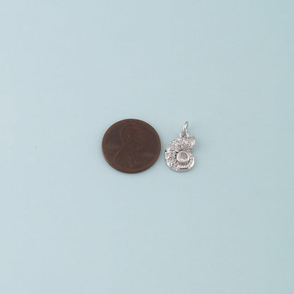 18K Gold Filled Shell CZ Charm Pendant for Jewelry Making