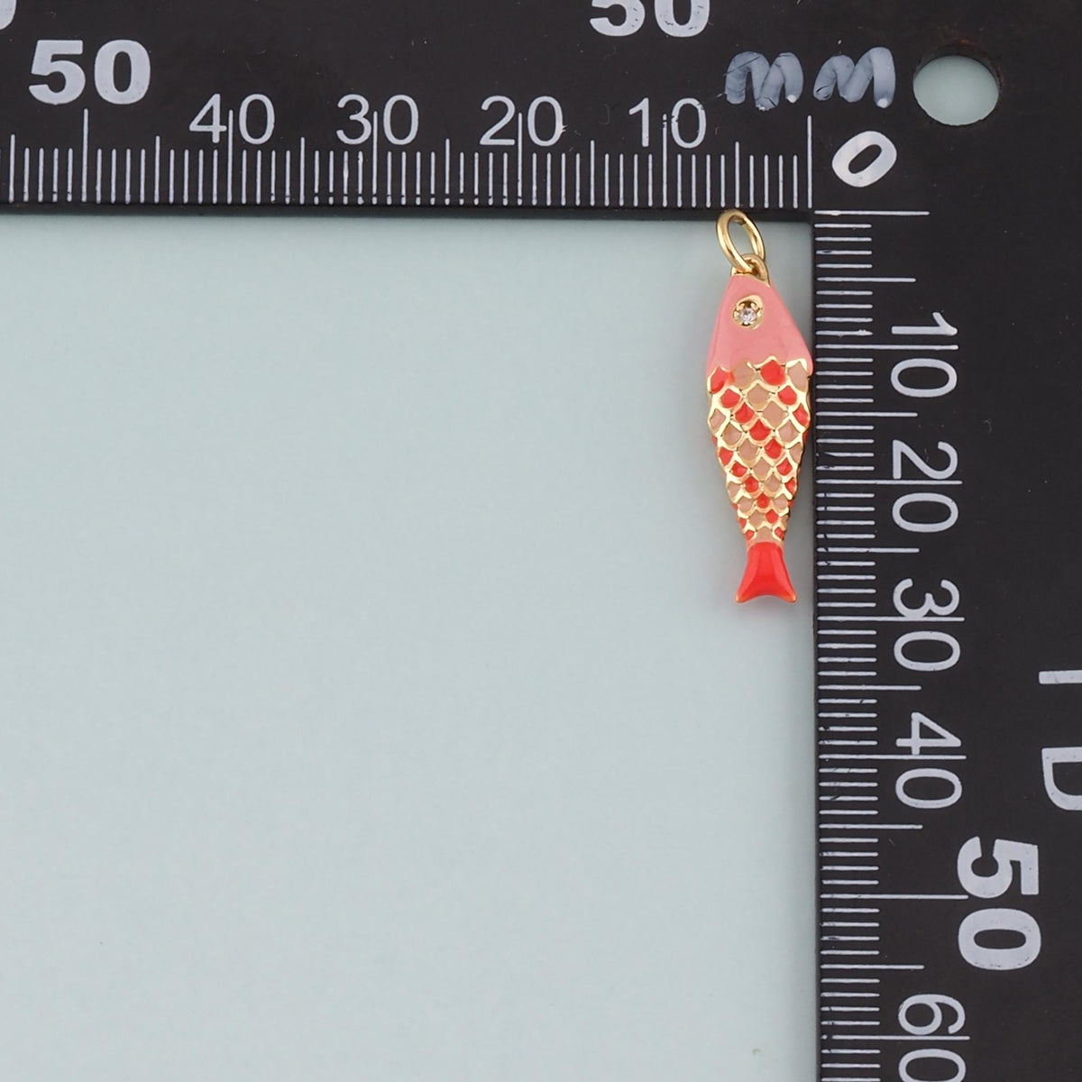 Gold Fish Charms,18K Gold Filled Fish Pendant,Enamel Ocean Charm Bracelet Necklace for DIY Jewelry Making Supply