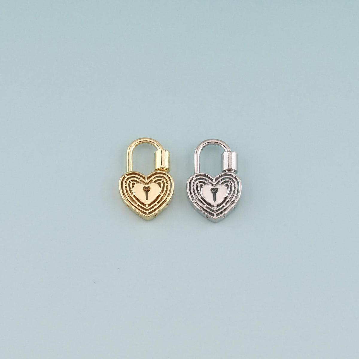 18K Gold Filled Heart Carabiner Clasp,Buckle Clasp,Carabiner Screw Clasp,Turnbuckle,for DIY Jewelry