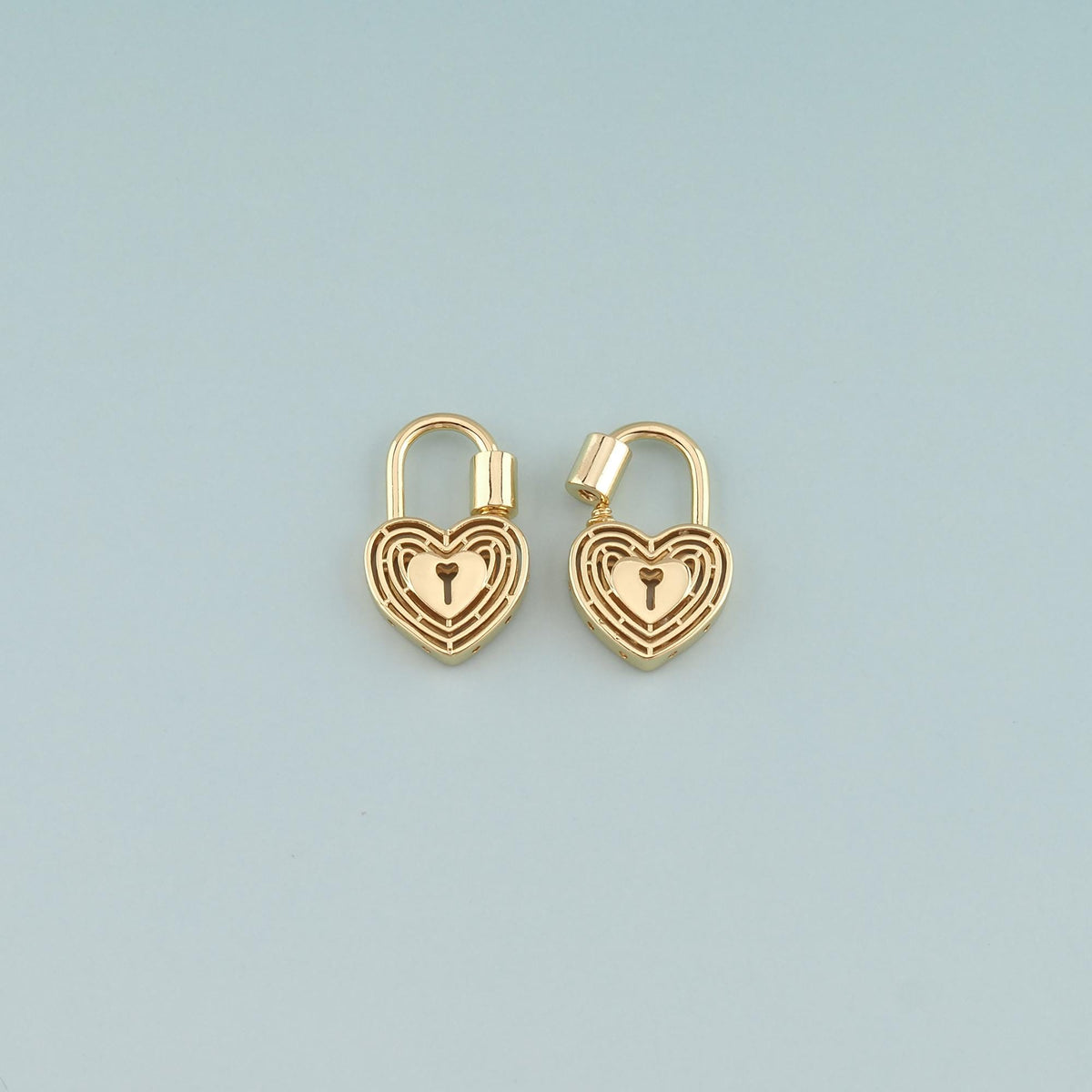 18K Gold Filled Heart Carabiner Clasp,Buckle Clasp,Carabiner Screw Clasp,Turnbuckle,for DIY Jewelry