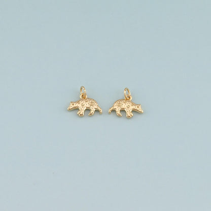 18K Gold Filled Hand CZ Charm Pendant for Jewelry Making