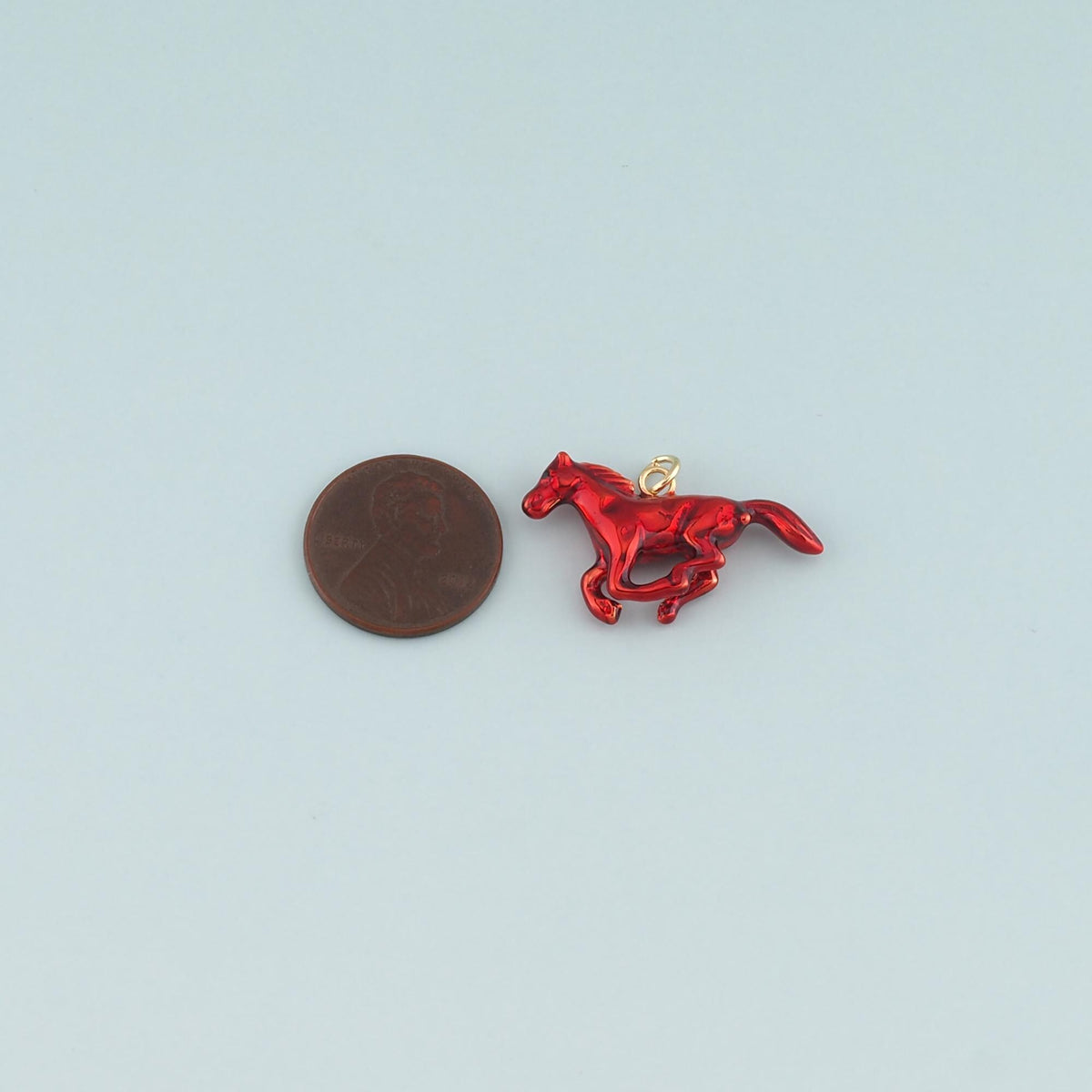 18K Gold Filled Horse Enamel Charm Pendant for Jewelry Making