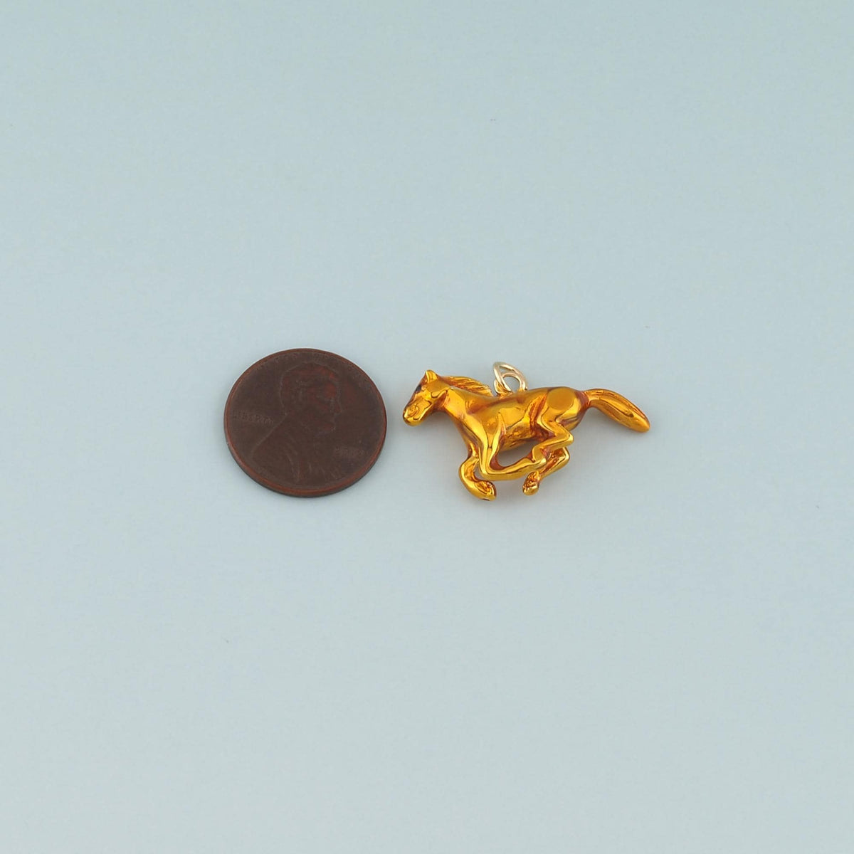 18K Gold Filled Horse Enamel Charm Pendant for Jewelry Making