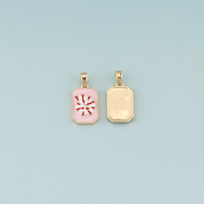 Gold Shell Charms,18K Gold Filled Conch Pendant,Enamel Conch Shell Charm Bracelet Necklace for DIY Jewelry Making Supply