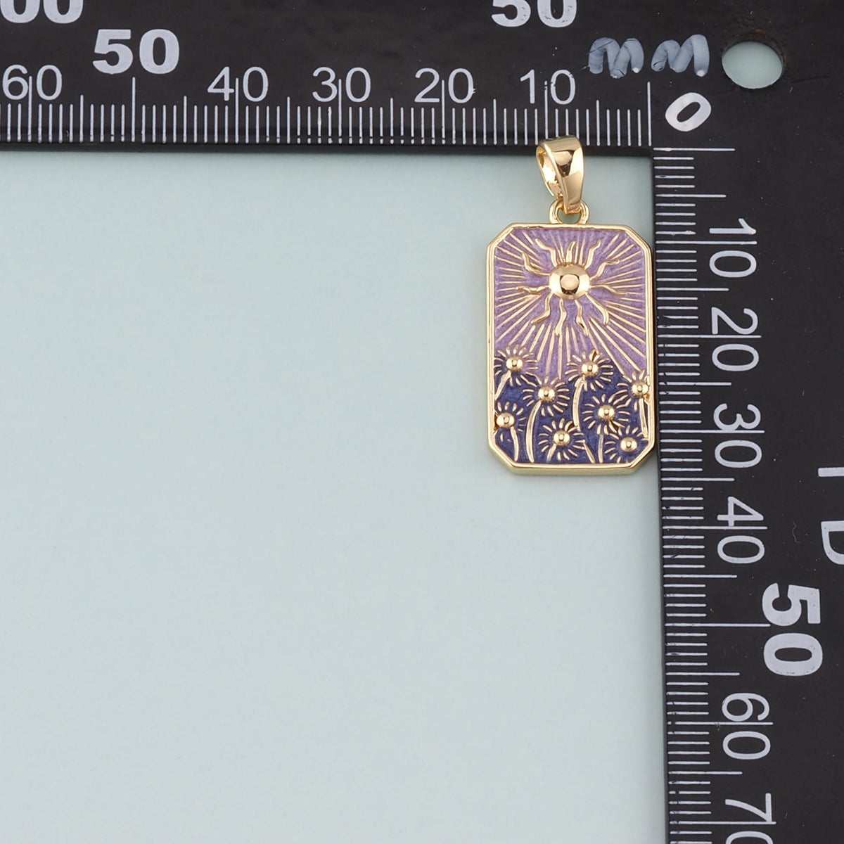 Gold Sun Charms,18K Gold Filled Sun Pendant,Enamel Celestial Charm Bracelet Necklace for DIY Jewelry Making Supply