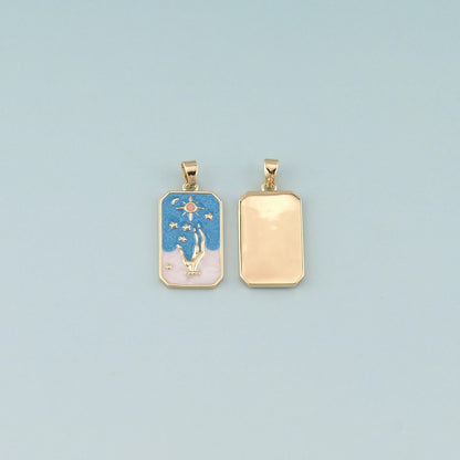 Gold Hand Charms,18K Gold Filled Gesture Pendant,Enamel Hand Charm Bracelet Necklace for DIY Jewelry Making Supply