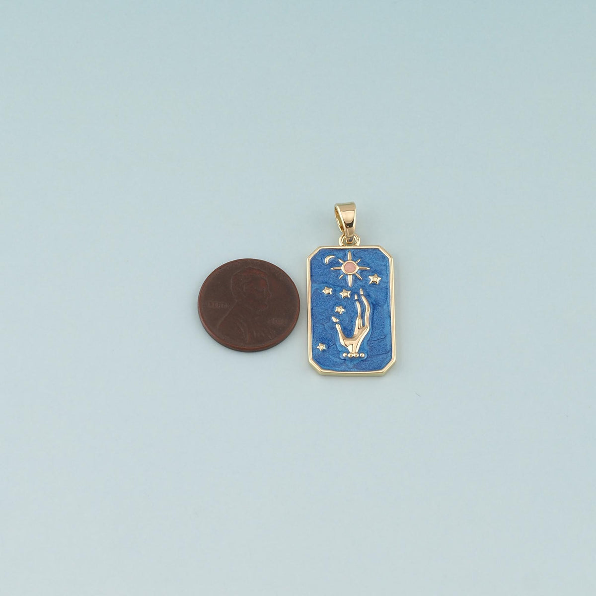 Gold Hand Charms,18K Gold Filled Gesture Pendant,Enamel Hand Charm Bracelet Necklace for DIY Jewelry Making Supply
