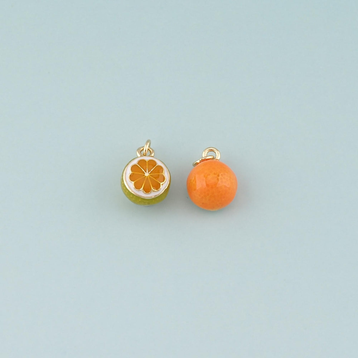 18K Gold Filled Enamel Charm Pendant for Jewelry Making