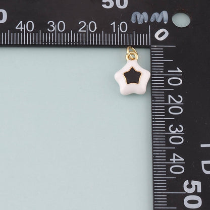 18K Gold Filled Star Enamel Charm Pendant for Jewelry Making