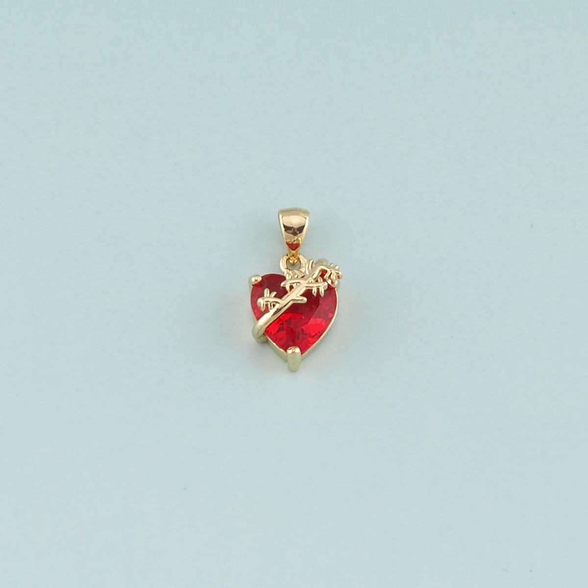 18K Gold Filled Heart Charm Pendant for Jewelry Making