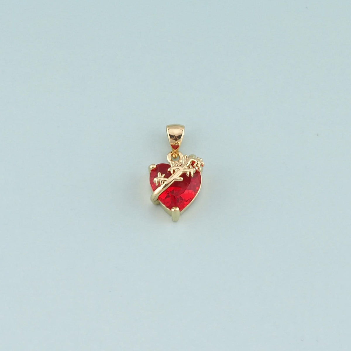 Gold Heart Charms,18K Gold Filled Sacred Heart Pendant,Dainty Religion Charm Bracelet Necklace for DIY Jewelry Making Supply