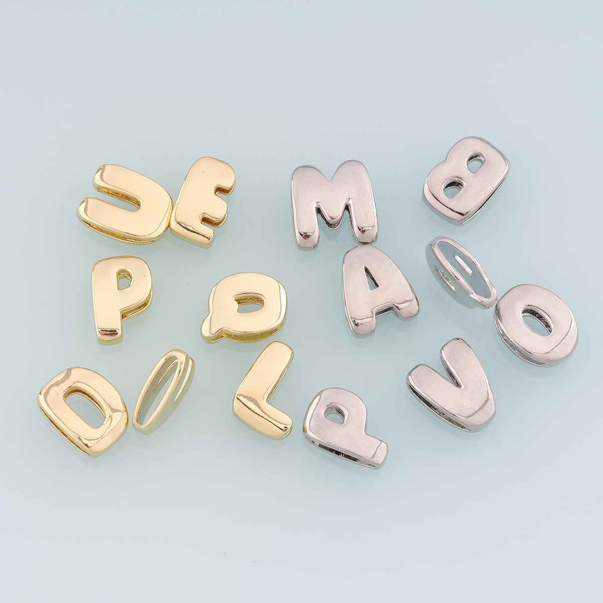 18K Gold Filled Letter Charm Pendant for Jewelry Making