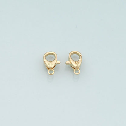 Gold Clasp,18K Gold Filled Cross Lobster Clasp Gold Lobster Claw for DIY Jewelry Finding Necklace Bracelet