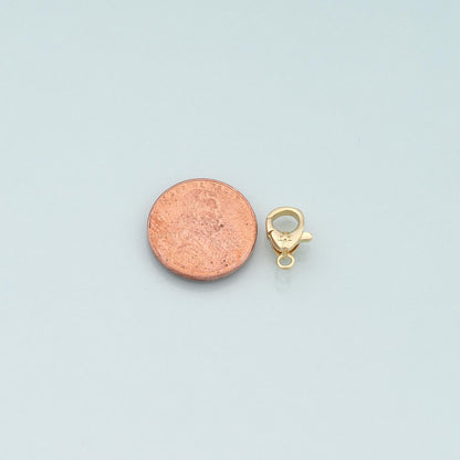 Gold Clasp,18K Gold Filled Cross Lobster Clasp Gold Lobster Claw for DIY Jewelry Finding Necklace Bracelet