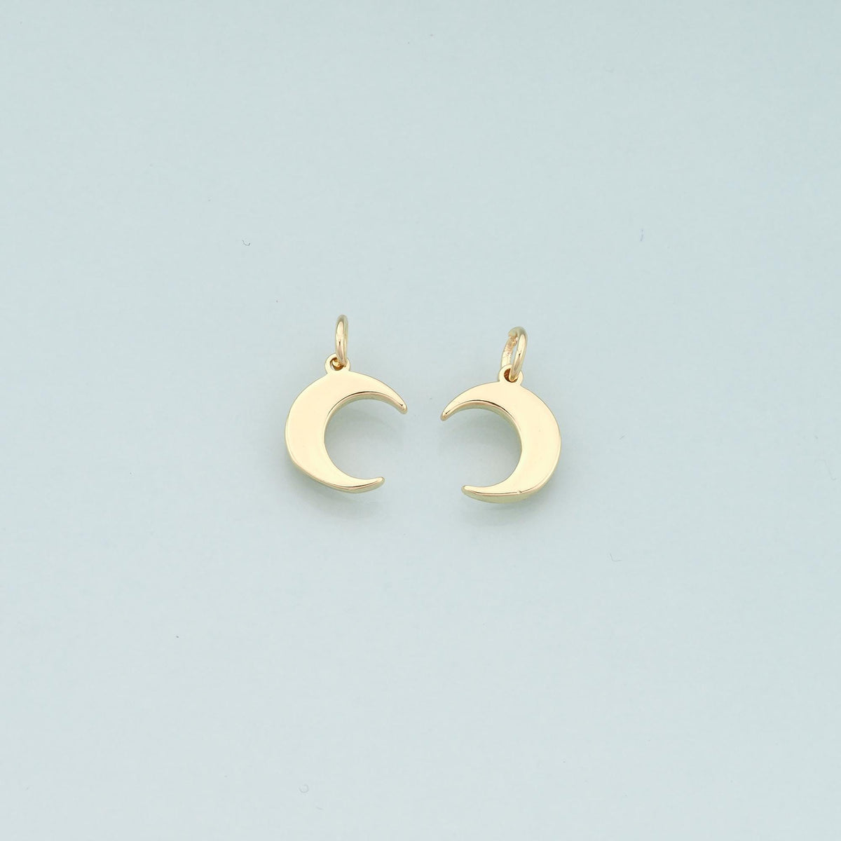 18K Gold Filled Moon Charm Pendant for Jewelry Making