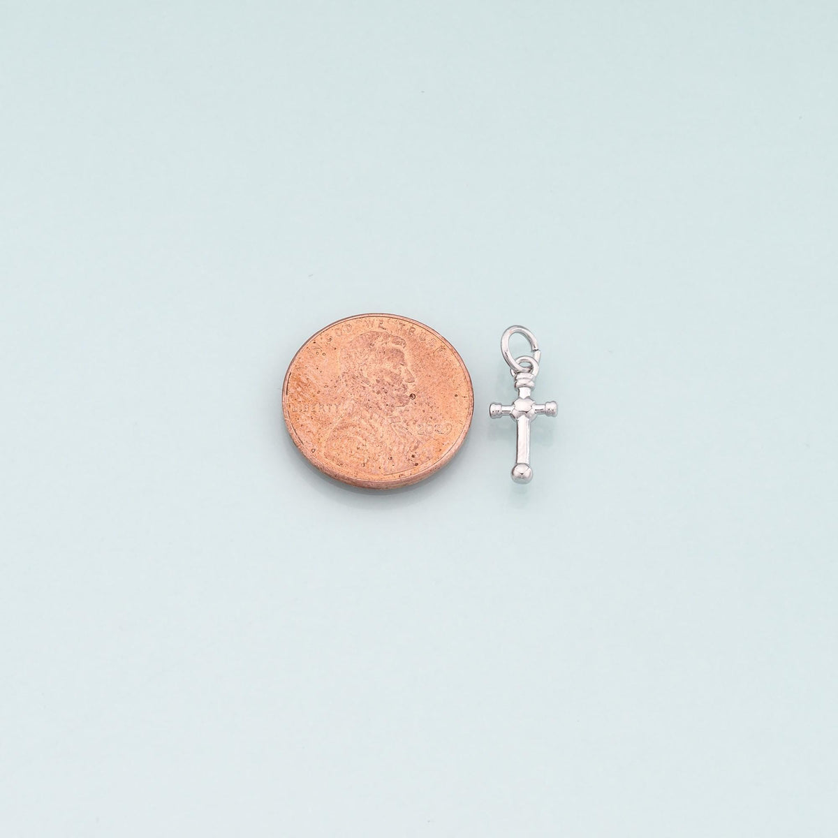Gold Cross Charms,18K Gold Filled Cross Pendant,Religion Charm Bracelet Necklace for DIY Jewelry Making Supply