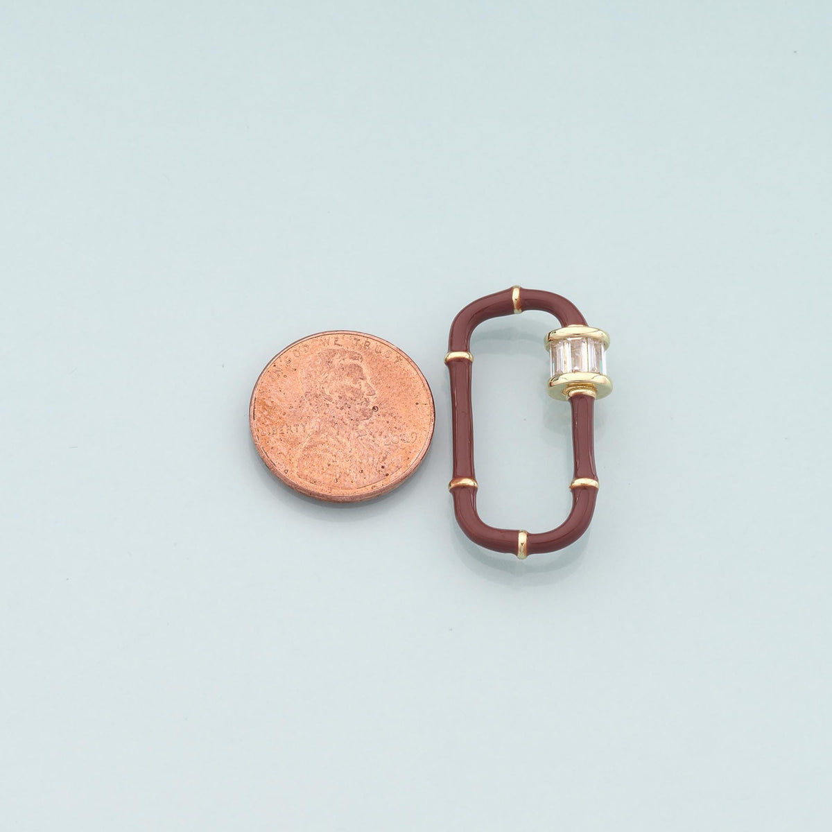 18K Gold Filled Enamel Oval Carabiner Clasp,Buckle Clasp,Carabiner Screw Clasp,Turnbuckle,for DIY Jewelry