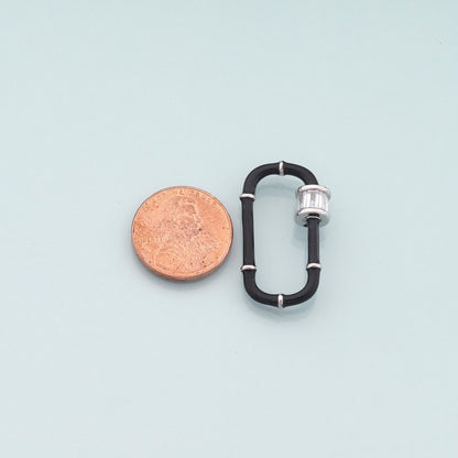 18K Gold Filled Enamel Oval Carabiner Clasp,Buckle Clasp,Carabiner Screw Clasp,Turnbuckle,for DIY Jewelry